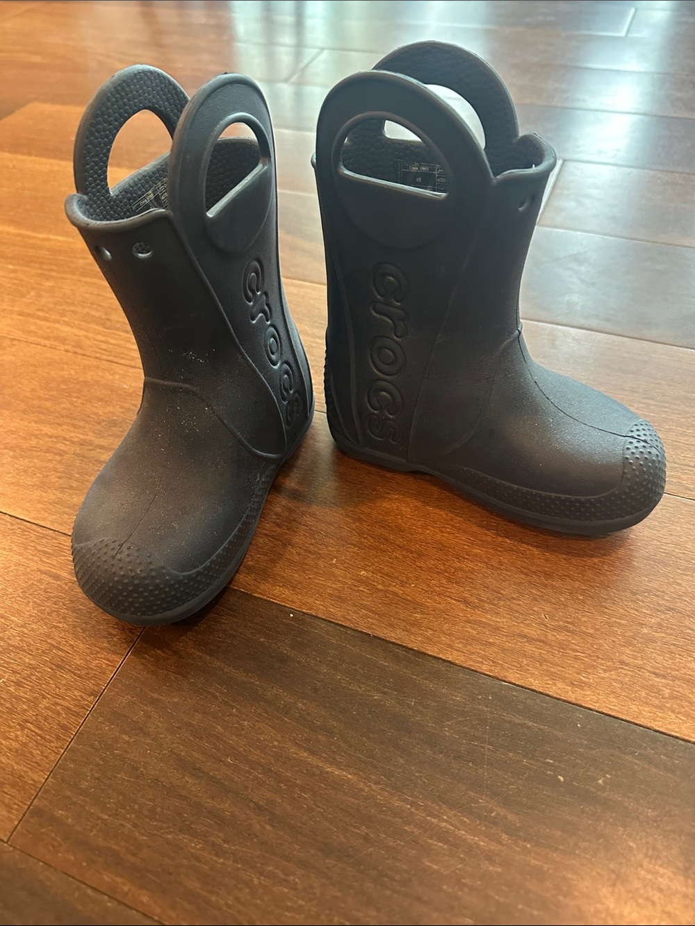 CROCS Handle it Navy Pull-On Rain Boots w